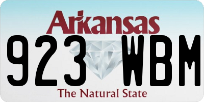 AR license plate 923WBM