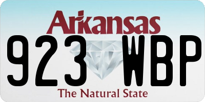 AR license plate 923WBP