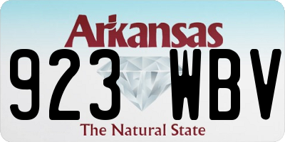 AR license plate 923WBV