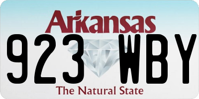 AR license plate 923WBY