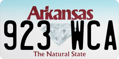 AR license plate 923WCA