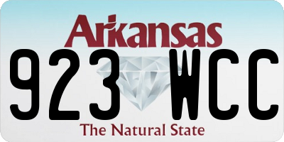 AR license plate 923WCC