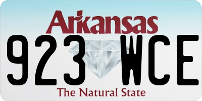 AR license plate 923WCE