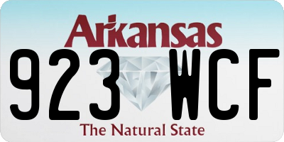 AR license plate 923WCF