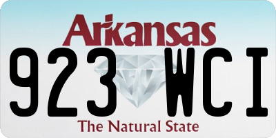 AR license plate 923WCI