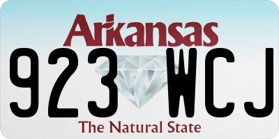 AR license plate 923WCJ