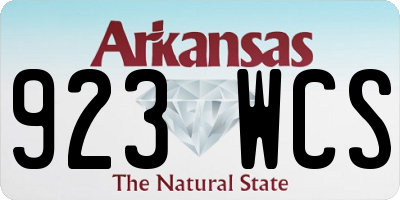 AR license plate 923WCS