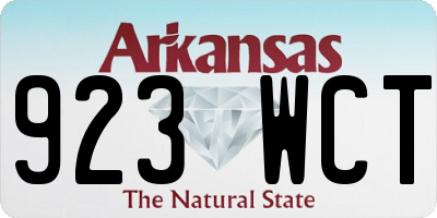 AR license plate 923WCT