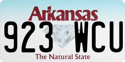 AR license plate 923WCU