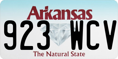 AR license plate 923WCV