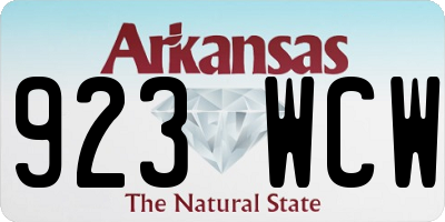 AR license plate 923WCW