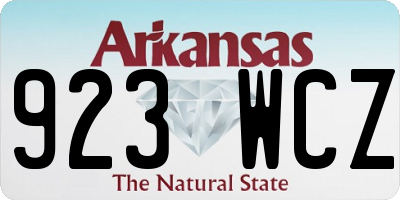AR license plate 923WCZ