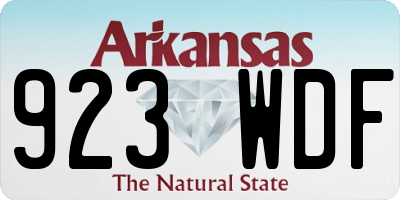 AR license plate 923WDF