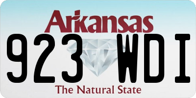 AR license plate 923WDI