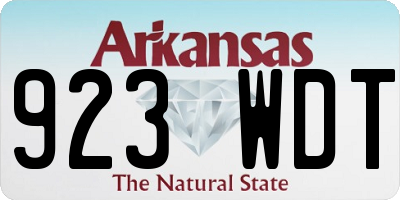 AR license plate 923WDT