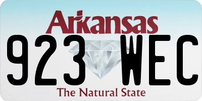 AR license plate 923WEC