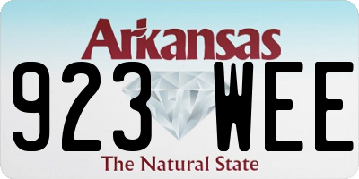 AR license plate 923WEE