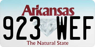 AR license plate 923WEF