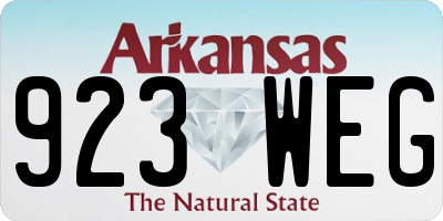 AR license plate 923WEG