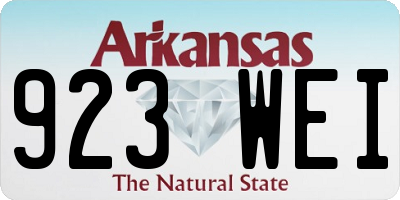 AR license plate 923WEI