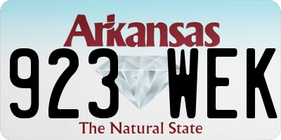 AR license plate 923WEK