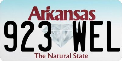 AR license plate 923WEL
