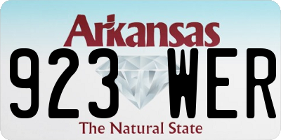 AR license plate 923WER