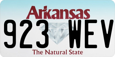 AR license plate 923WEV