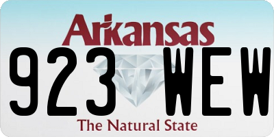 AR license plate 923WEW