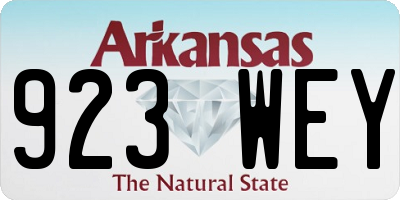 AR license plate 923WEY