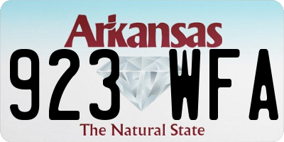 AR license plate 923WFA