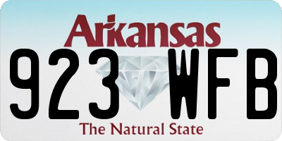 AR license plate 923WFB