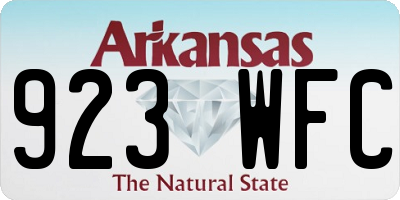 AR license plate 923WFC