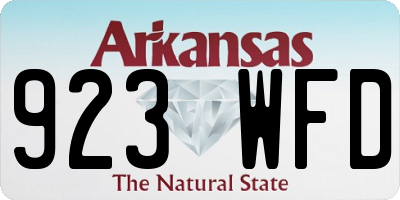 AR license plate 923WFD