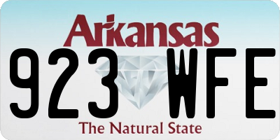 AR license plate 923WFE