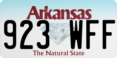 AR license plate 923WFF