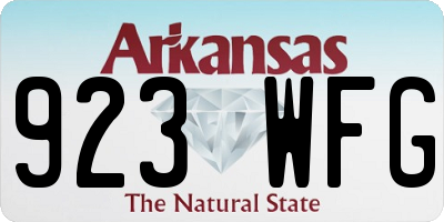AR license plate 923WFG