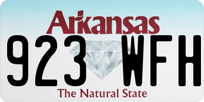 AR license plate 923WFH