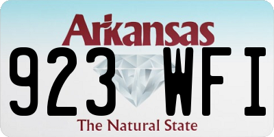 AR license plate 923WFI
