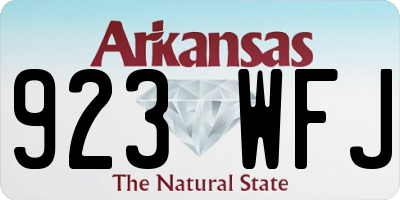 AR license plate 923WFJ