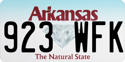 AR license plate 923WFK