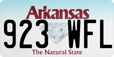 AR license plate 923WFL
