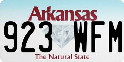 AR license plate 923WFM