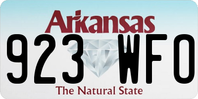 AR license plate 923WFO