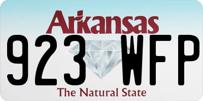 AR license plate 923WFP