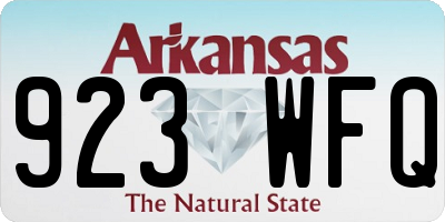 AR license plate 923WFQ