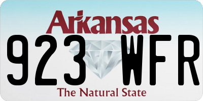AR license plate 923WFR