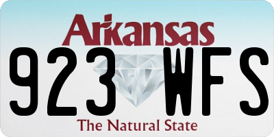 AR license plate 923WFS