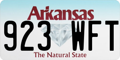 AR license plate 923WFT