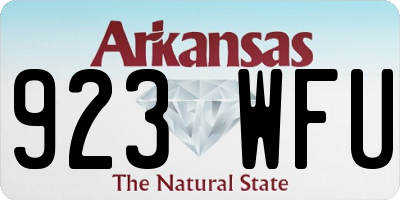 AR license plate 923WFU